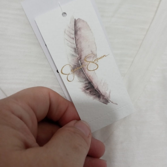 Jessica Simpson MultiColor Tie Dye Carly Short Sleeve V Neck Blowout T Shirt - Picture 4 of 9